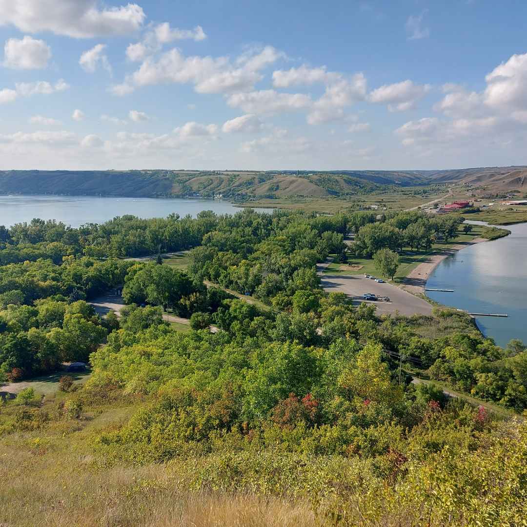 arial picture of pasqua lake 